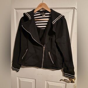 Vintage Attempt U.S.A. Black & White Nautical Jacket
